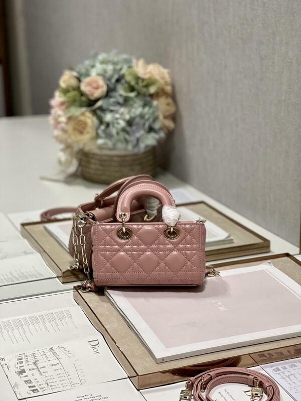 Dior Mini Horizontal Diana Bag - Pink - Image 4