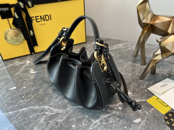 Fendi Pomodorino Mini Handbag - Black - Image 5