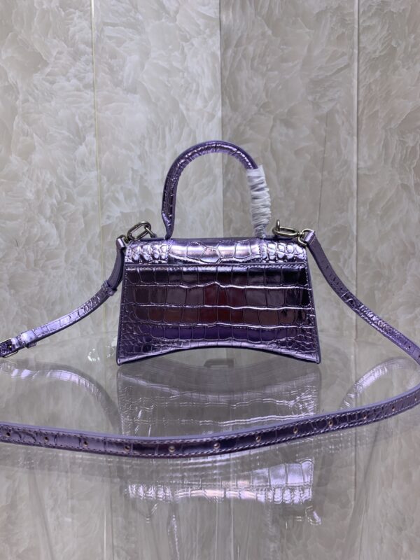 Balenciaga Heavyweight Hourglass Small Bag - Shimmery Purple - Image 5