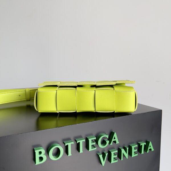 Bottega Veneta Sheepskin Grid Cassette Mini Handbag - Yellow - Image 5