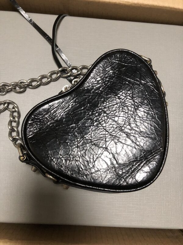 Balenciaga New Le Cagole Heart Bag - Black - Image 5