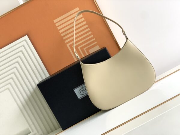 Prada Hobo Underarm Bag - Cream - Image 2