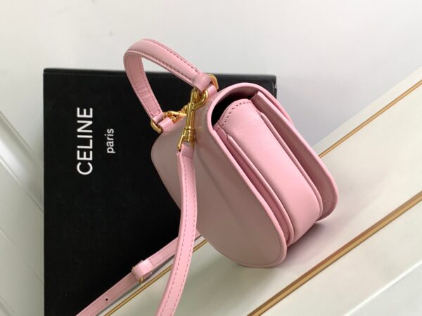 Celine Mini Besace Smooth Cow Leather Arc De Triomphe Bag - Pink - Image 5