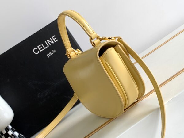 Celine Mini Besace Smooth Cow Leather Arc De Triomphe Bag - Cream - Image 5