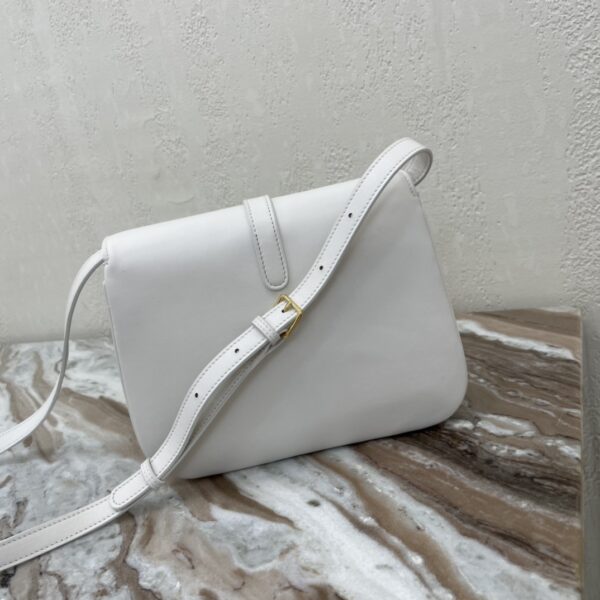 Celine Tabou Medium Smooth Cow Leather Handbag - White - Image 3