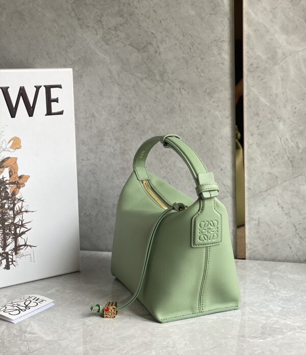 Celine Napa Lunch Box Bag - Green - Image 5