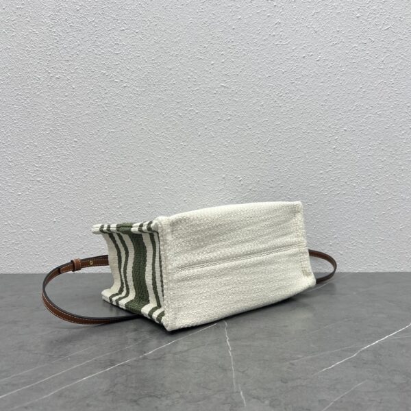 Celine Large And Small Stripes Tote Bag - Green - Image 3