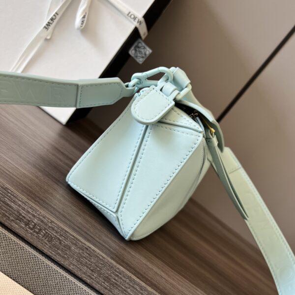 Celine Loewe Satin Cow Leather Puzzle Mini Handbag - Blue - Image 5