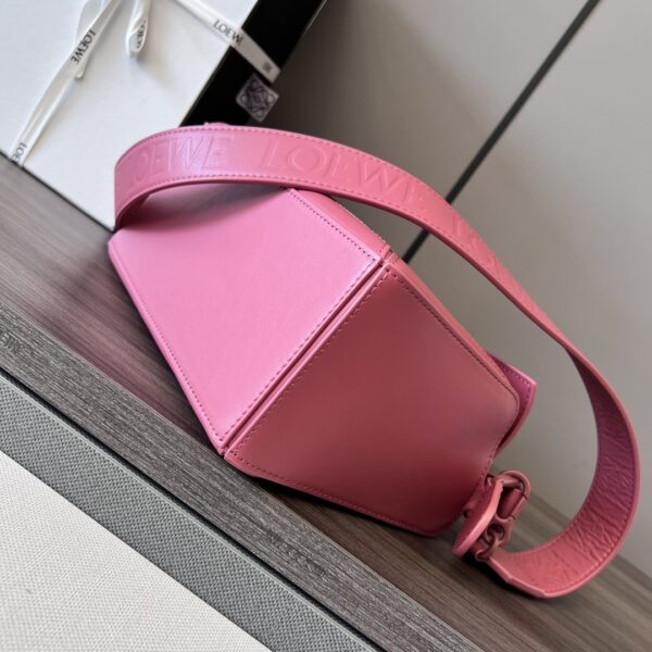 Celine Loewe Satin Cow Leather Puzzle Small Handbag - Pink - Image 3