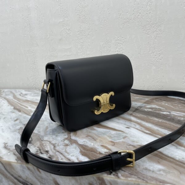 Celine Teen Triomphe Calfskin Handbag - Black - Image 5