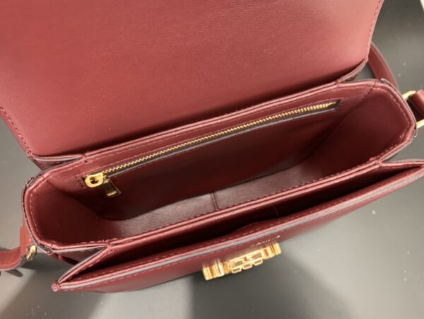 Celine Teen Triomphe Calfskin Handbag - Maroon - Image 2