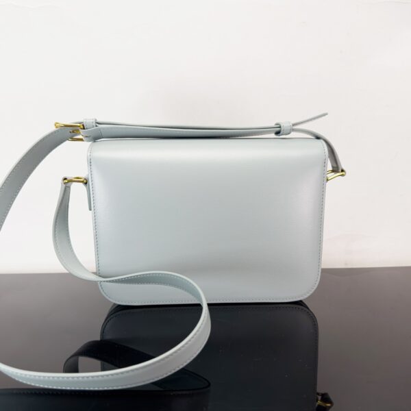 Celine Teen Triomphe Calfskin Handbag - White - Image 4