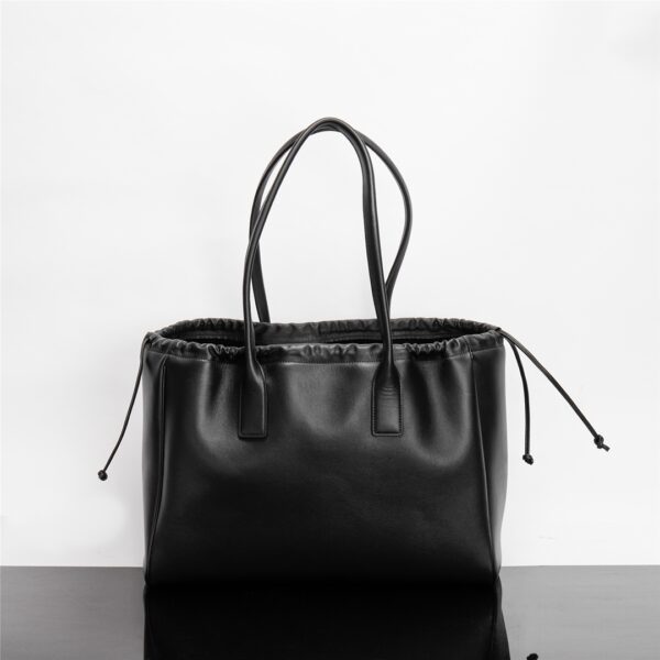 Celine Cabas Triomphe Tote Drawstring Bag - Black - Image 5