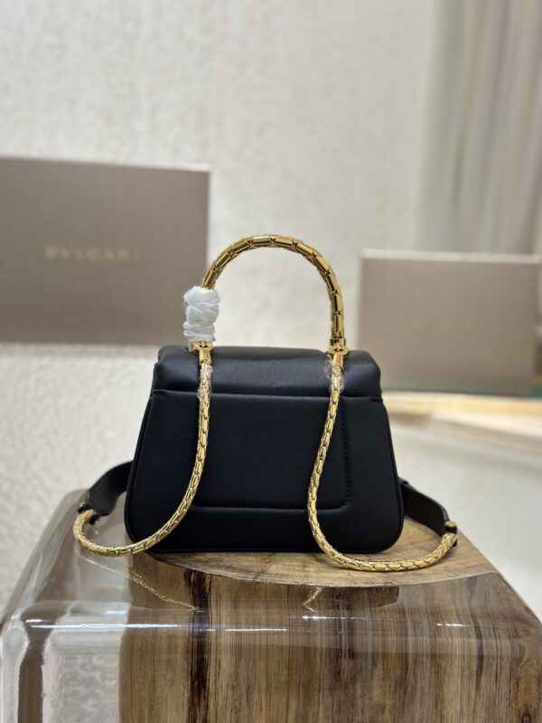 Bulgari Serpenti Reverse Mini Shoulder Bag - Black - Image 4