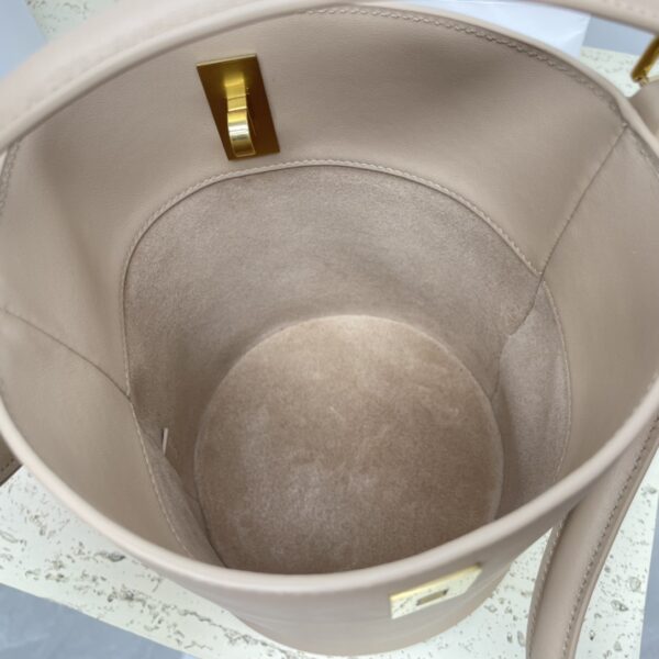 Celine Teen Bucket Mini 16 Leather Bucket Bag - Cream - Image 2