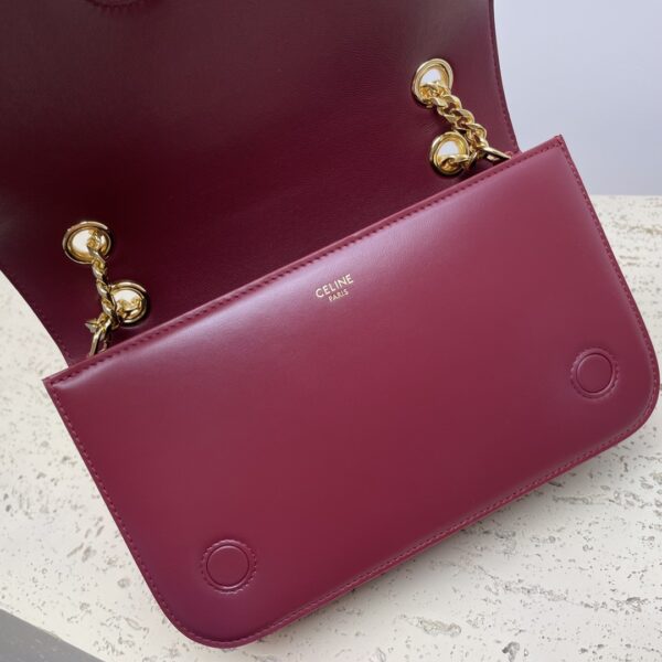 Celine Arc De Triomphe Chain Bag - Maroon - Image 4