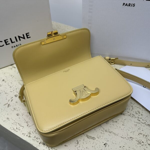 Celine Teen Triomphe Calfskin Handbag - Golden - Image 3